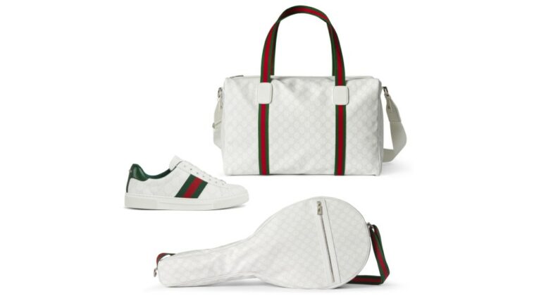 Accessories from the Gucci tennis collection.