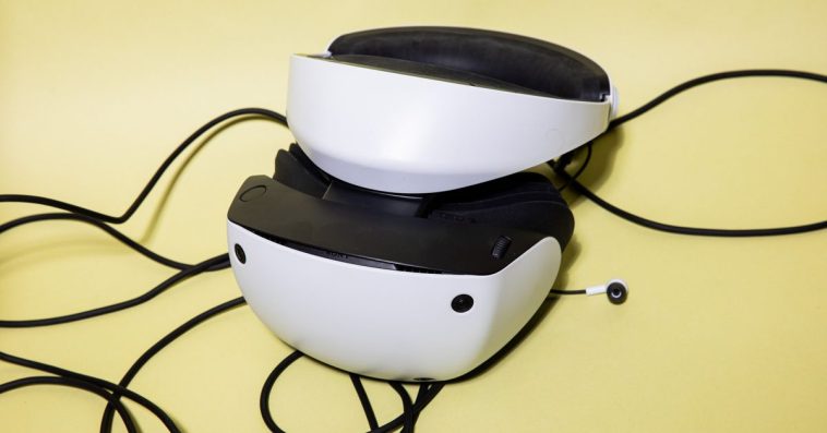 A photo of the PlayStation VR2 headset.