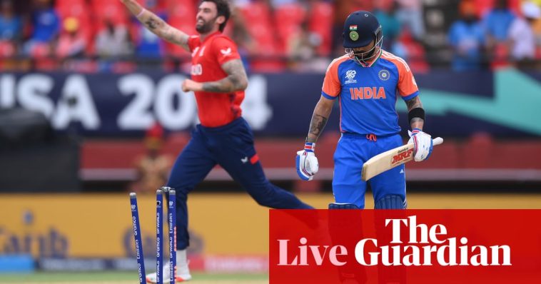 India v England: T20 Cricket World Cup semi-final interrupted by rain – live