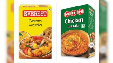 Photo of a pack of spices from Everest spices (left) and MDH spices | Photo: Everest spices website and MDH website