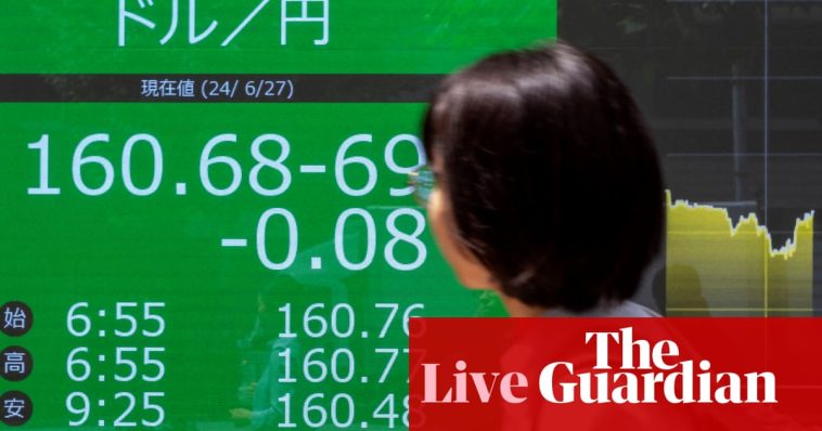 Japan issues fresh warnings after yen hits 38-year low; Elon Musk’s SpaceX ‘valued at $210bn’ – business live