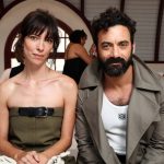 Rebecca Hall and Morgan Spector at the Loewe Spring 2025 Men’s show