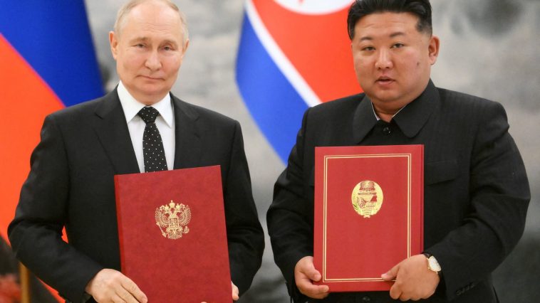 Russia and North Korea sign partnership deal that includes mutual defense pact, Putin says