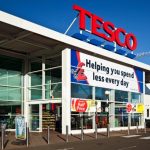 Entrance to a Tesco Superstore in Scotland.