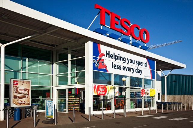 Entrance to a Tesco Superstore in Scotland.