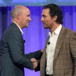 Actor Matthew McConaughey tells governors he is still mulling future run for political office