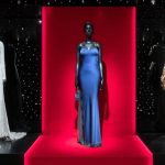 Dresses worn by Celine Dior, Princess Diana and Aya Nakamura at the Galerie Dior in Paris.