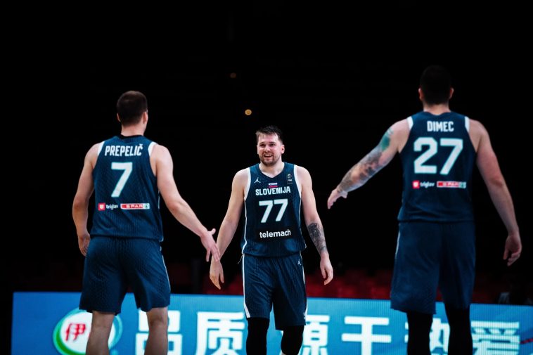 Luka Doncic and Slovenia advance to the knockout phase of the Fiba OQT in Piraeus, Greece.