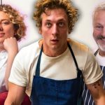 Jeremy Allen White in The Bear (middle) Nick Nairn (right) and Sally Abé (left)