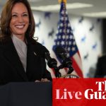 Kamala Harris says she is looking forward to accepting Democratic nomination as she secures support of enough delegates – live