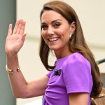 LONDON, ENGLAND - JULY 14: Catherine Princess of Wales and Princess Charlotte of Wales attend day fourteen of the Wimbledon Tennis Championships at the All England Lawn Tennis and Croquet Club on July 14, 2024 in London, England. (Photo by Karwai Tang/WireImage)