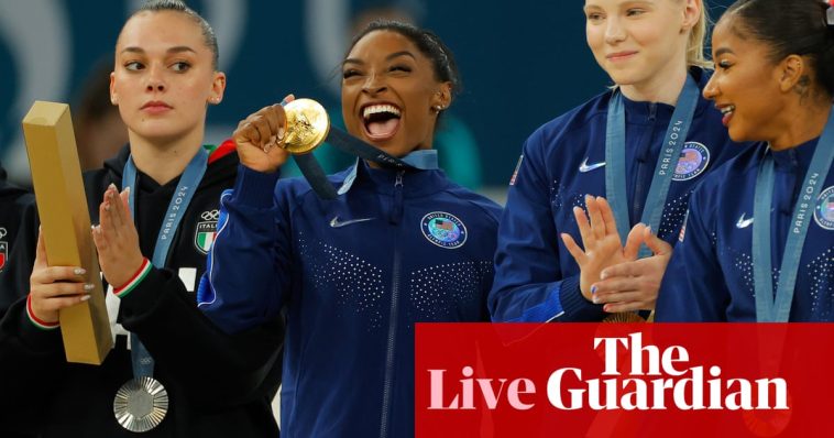 Paris 2024 Olympics day four: gold for Biles and USA, Murray in doubles action, swimming and more – live