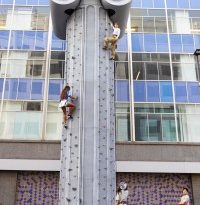 The Selfridges Climbing Column opens today on Edwards Mews, with The GorpGirls community as the first to make the 40ft climb. Available for customers to book now as part of Sportopia, Selfridges’ celebration of sport this summer.