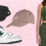 New Balance bag, hat, trainers and athleisure outfit