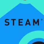 The Steam brand logo against a blue and black backdrop