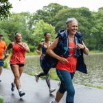 People running.