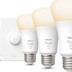 Philips Hue smart LED light bulb gear.