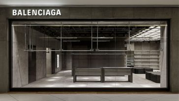 The exterior of Balenciaga's Sao Paolo, Brazil store.