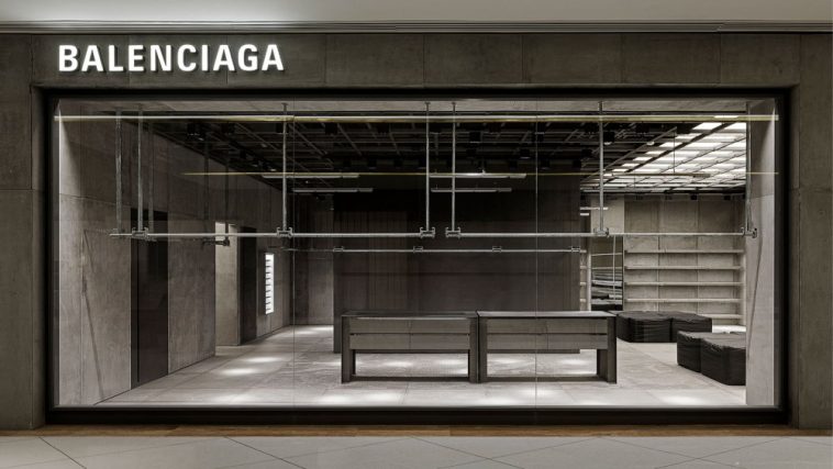 The exterior of Balenciaga's Sao Paolo, Brazil store.