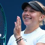 Amanda Anisimova of the United States celebrates her victory over Emma Navarro of the United States during Day 6 of the National Bank Open, part of the Hologic WTA Tour at Sobeys Stadium on August 11, 2024 in Toronto, Ontario, Canada. (Photo by Vaughn Ridley/Getty Images)