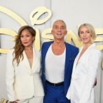 (L-R) "Dancing With the Stars" judges Carrie Ann Inaba, Bruno Tonioli and Julianne Hough arrive for Disney's 2024 Upfront presentation at North Javits Center on May 14, 2024 in New York. (Photo by ANGELA WEISS / AFP) (Photo by ANGELA WEISS/AFP via Getty Images)