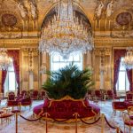 The grand salon on display at the Louvre Museum's Napoleon III apartments.