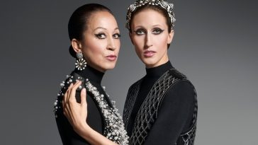 Pat Cleveland and her daughter Anna Cleveland in Fall Roger Vivier's Icons campaign