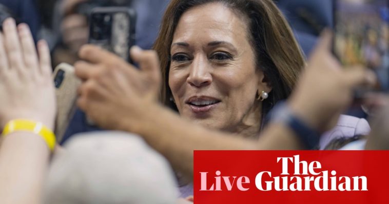 FBI told Harris campaign it was targeted by foreign hackers; Walz defends military service in first solo campaign event – live