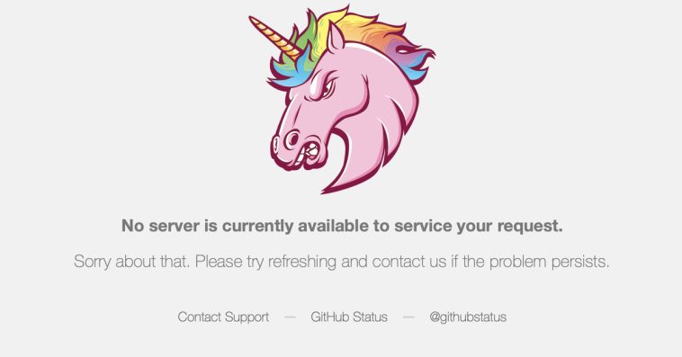 GitHub’s error message.