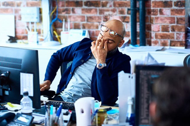 Man sitting in modern office