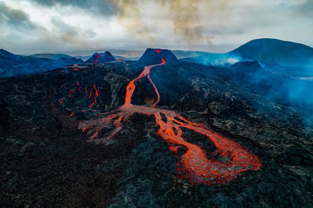 Iceland is currently experiencing some volcanic eruptions near the local town on Grindavík