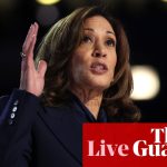 Kamala Harris accepts nomination for president amid deafening cheers in Democratic convention speech – live