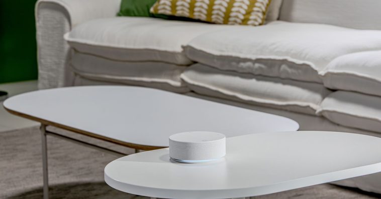 The ThinQ On is LGs new smart home hub. A smart speaker, it uses generative AI for conversational commands and control of connected devices.