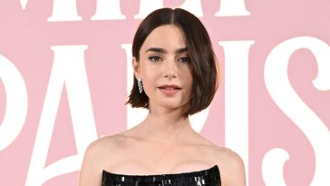 Lily Collins Wore A Black Dress That Is So Interesting The Longer You Look At it