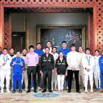 President Marcos, first lady Liza Araneta-Marcos and their children receive Filipino Olympians, led by double gold winner Carlos Yulo, at Malacañang on Tuesday night where they were given honors following their participation in the 2024 Paris Olympics. The President makes time to greet Yulo, who made history for his two gold medals in gymnastics events, during the Palace reception.