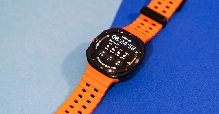 Close-up of the Galaxy Watch Ultra