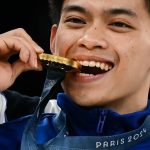 Singapore President Tharman Shanmugaratnam on Thursday congratulated Carlos Yulo, the Filipino gymnast who bagged two gold medals in the 2024 Paris Olympics, and tagged his victory as a "milestone" for Southeast Asian nations.