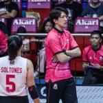 Akari Chargers' coach Taka Minowa in the PVL Reinforced Conference.