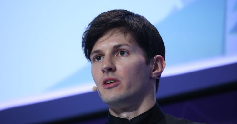 Pavel Durov onstage at Mobile World Congress.