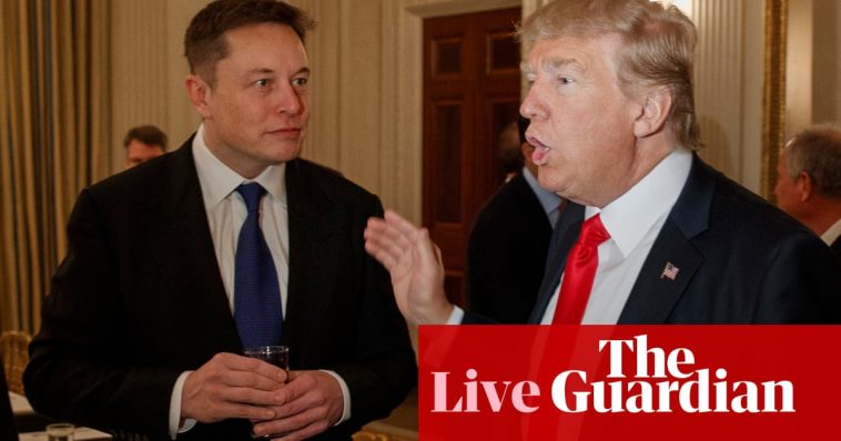 US election live: Trump rehashes vitriol and falsehoods in rambling talk with Musk on X