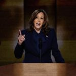 CHICAGO, ILLINOIS - AUGUST 22: Democratic presidential candidate, U.S. Vice President Kamala Harris speaks on stage during the final day of the Democratic National Convention at the United Center on August 22, 2024 in Chicago, Illinois. Delegates, politicians, and Democratic Party supporters are gathering in Chicago, as current Vice President Kamala Harris is named her party's presidential nominee. The DNC takes place from August 19-22. (Photo by Chip Somodevilla/Getty Images)