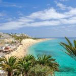 Beach in Morro Jable, Fuerteventura, Spain.