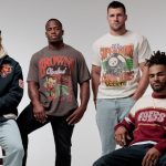 NFL players Rome Odunze, Nick Chubb, TJ Watt and Fred Warner in the Abercrombie & Fitch campaign.