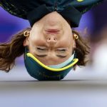 Australia's Rachael Gunn, known as Raygun competes in the Women's Breaking dance Round robin of the Paris 2024 Olympic Games at La Concorde in Paris, on August 9, 2024.