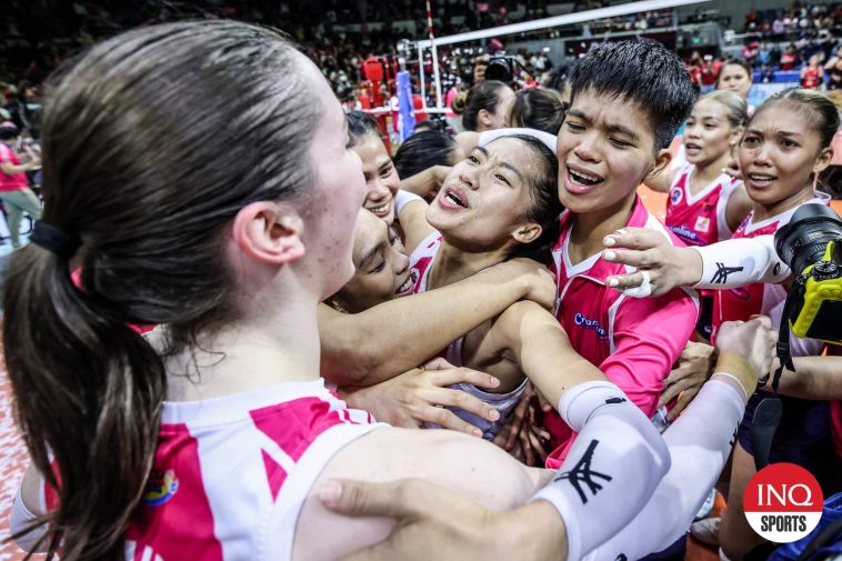 Creamline Cool Smashers celebrate their latest championship–the 2024 PVL Invitational Conference crown.