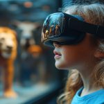 a child using a VR headset in an immesive experience