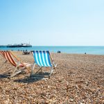 deck chairs on brighton beach