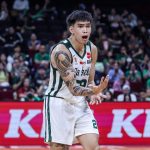 La Salle Green Archers' Kevin Quiambao during the UAAP Season 87 men's basketball tournament game against UE Red Warriors.