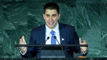 Felipe Paullier, Assistant Secretary-General for Youth Affairs, speaks during the opening of Summit of the Future Action Days.