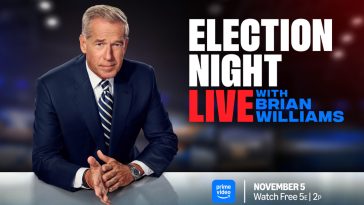 Promotional artwork for Prime Video’s “Election Night Live with Brian Williams.”